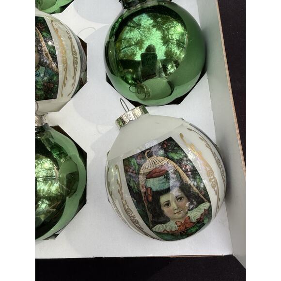 9 Vintage Elegant Krebs Glass orament blown glass Victorian Style In Box! - Picture 4 of 15